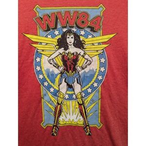 Wonder Woman WW84‎ T-shirt Size XLUnisex Red Movie Art Logo Golden Wings